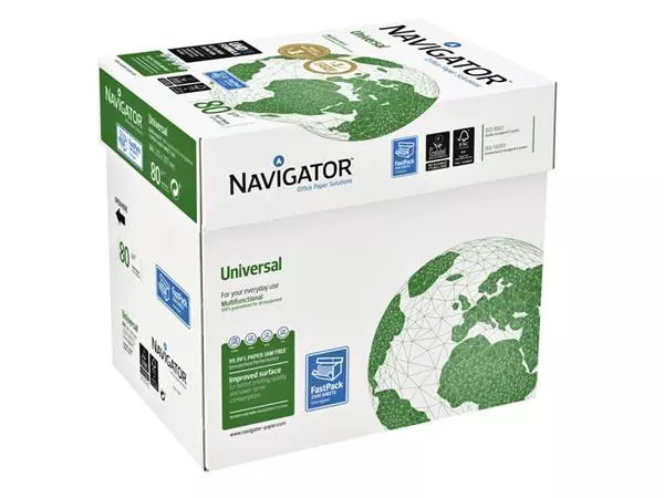 Een Kopieerpapier Navigator Universal Nonstop A4 80gr wit koop je bij Goedkope Kantoorbenodigdheden