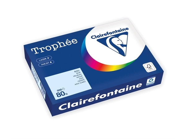 Een Kopieerpapier Trophée A4 80gr azuurblauw 500 vel koop je bij KantoorProfi België BV