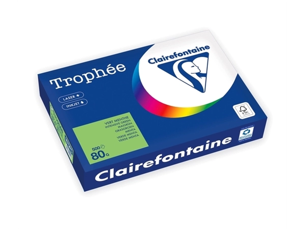 Een Kopieerpapier Trophée A4 80gr grasgroen 500 vel koop je bij Tonerinktshop