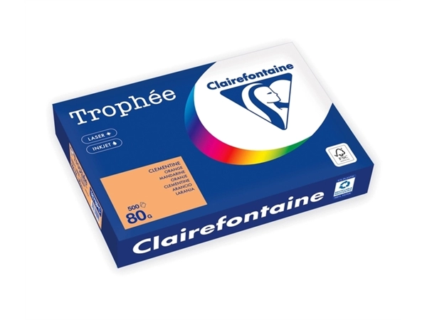 Kopieerpapier Trophée A4 80gr oranje 500 vel