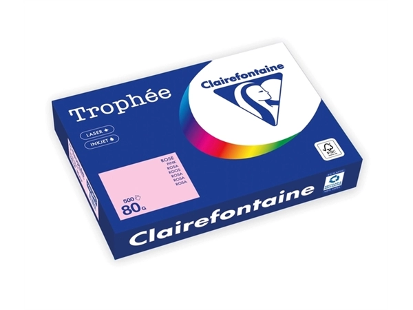 Een Kopieerpapier Trophée A4 80gr roze 500 vel koop je bij KantoorProfi België BV