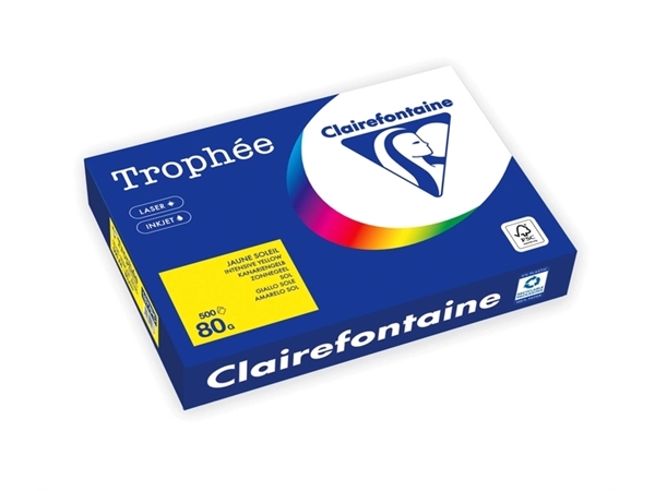 Een Kopieerpapier Trophée A4 80gr zonnegeel 500 vel koop je bij NiceSupplies.nl