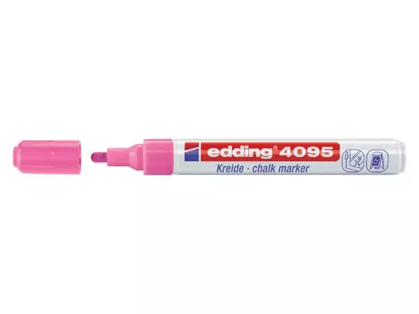 Krijtstift edding 4095 rond 2-3mm neon roze