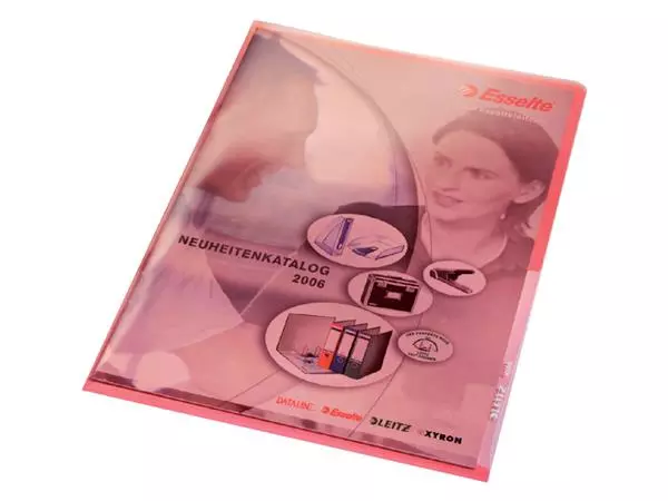 Een L-map Leitz Premium copy safe 0.15mm PVC A4 rood koop je bij Van Leeuwen Boeken- en kantoorartikelen