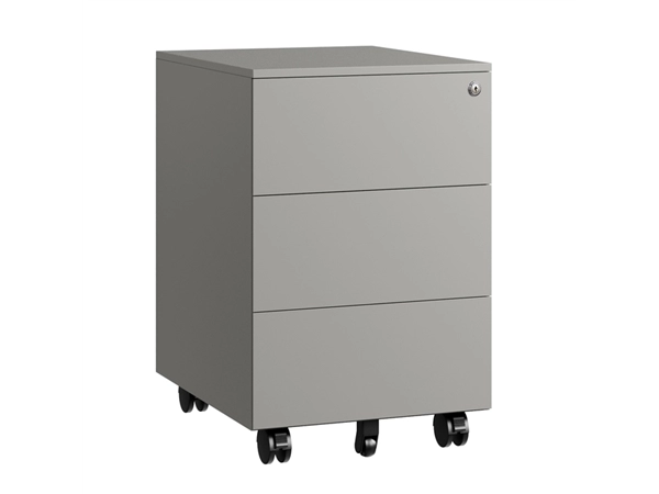 Een Ladeblok Euroseat 3 gelijke lade 50x39x60cm op wieltjes grijs koop je bij MegaOffice