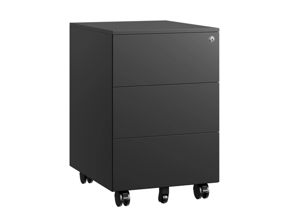 Een Ladeblok Euroseat 3 gelijke lade 50x39x60cm op wieltjes zwart koop je bij MegaOffice