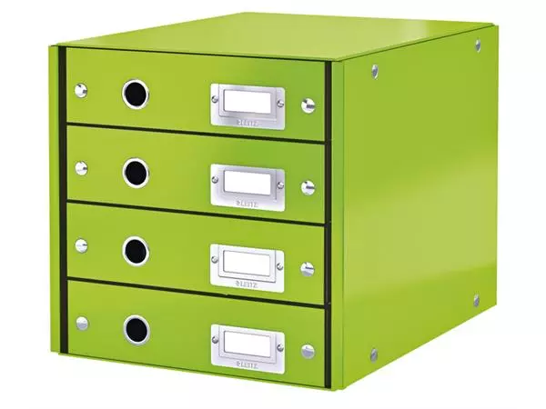 Een Ladenbox Leitz WOW Click & Store 4 laden groen koop je bij Goedkope Kantoorbenodigdheden