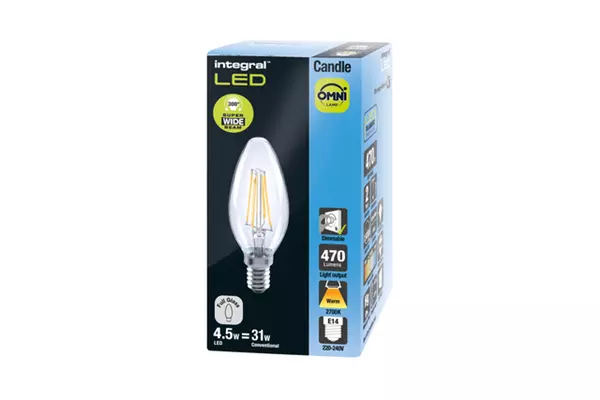 Een Ledlamp Integral E14 2700K warm wit 4.5W 250lumen koop je bij KantoorProfi België BV