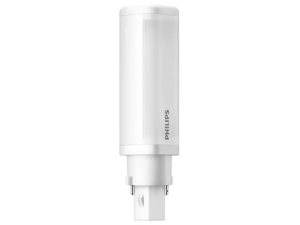 Een Ledlamp Philips CorePro G24D-1 2pin 4.5W 475lumen 3000K warm wit koop je bij Kantoorvakhandel van der Heijde