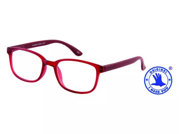 Een Leesbril I Need You +3.00 dtp Regenboog donkerrood koop je bij EconOffice