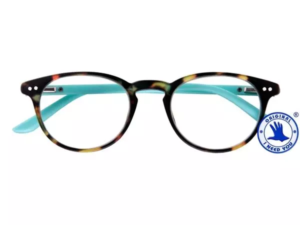 Leesbril I Need You +1.50 dpt Dokter New bruin-turquoise