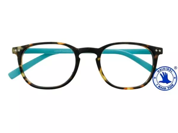 Een Leesbril I Need You +2.50 dpt Junior Selection bruin-turquoise koop je bij Van Hoye Kantoor BV