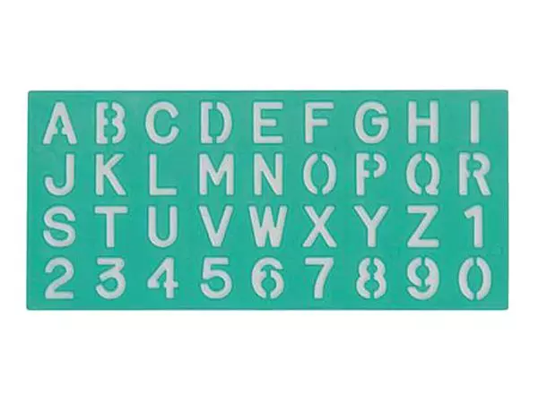Een Lettersjabloon Linex hoofletters/letters/cijfers 30mm koop je bij Van Leeuwen Boeken- en kantoorartikelen
