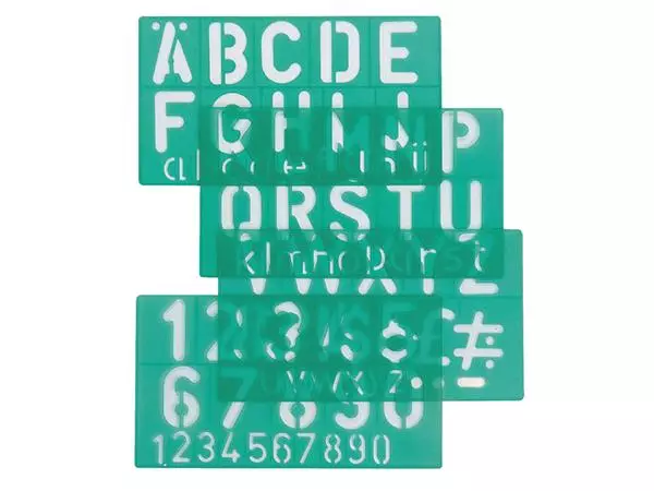 Een Lettersjabloon Linex hoofletters/letters/cijfers 50mm koop je bij MV Kantoortechniek B.V.