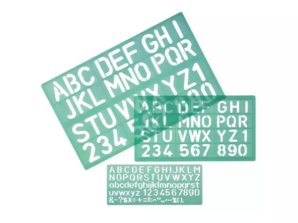 Een Lettersjabloon Linex hoofletters/letters/cijfers set á 3 stuks koop je bij MV Kantoortechniek B.V.