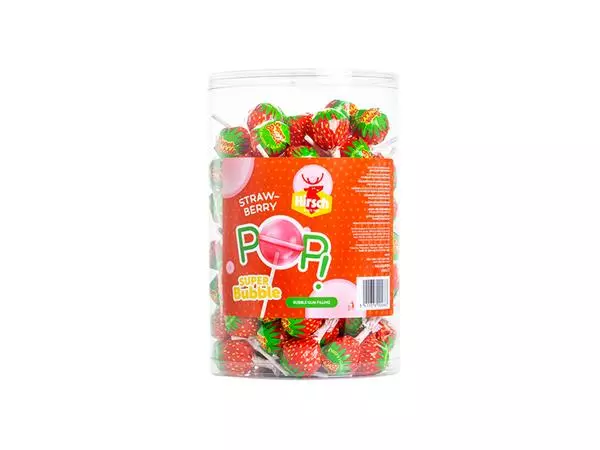 Een Lolly Hirsch super bubble strawberry 100x17 gram koop je bij L&N Partners voor Partners B.V.