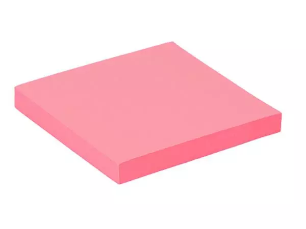 Een Memoblok Quantore 76x76mm roze koop je bij Van Hoye Kantoor BV