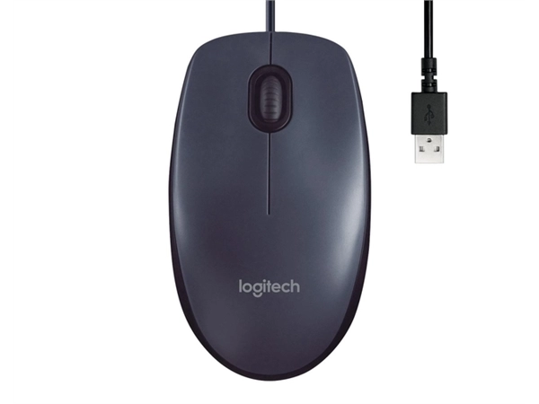 Een Muis Logitech USB B100 zwart koop je bij MegaOffice