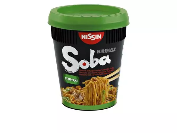Een Noodles Nissin Soba teriyaki cup koop je bij Van Leeuwen Boeken- en kantoorartikelen