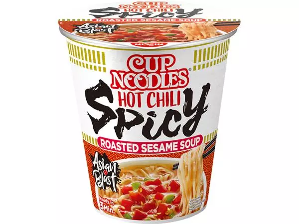 Een Noodles Nissin hot chili spicy cup koop je bij KantoorProfi België BV