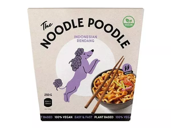 Een Noodles The Noodle Poodle Indonesian rendang 250gr koop je bij L&N Partners voor Partners B.V.