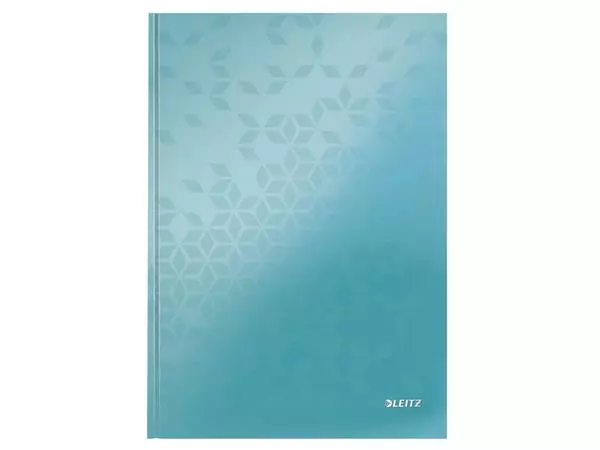 Notitieboek Leitz WOW A4 160blz 90gr lijn ijsblauw