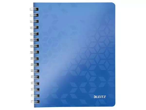 Een Notitieboek Leitz WOW A5 spiraal PP lijn blauw koop je bij Kantoorvakhandel van der Heijde