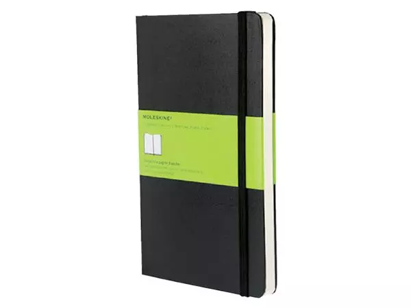Notitieboek Moleskine large 130x210mm blanco hard cover zwart