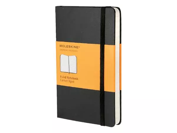 Een Notitieboek Moleskine pocket 90x140mm lijn hard cover zwart koop je bij EconOffice