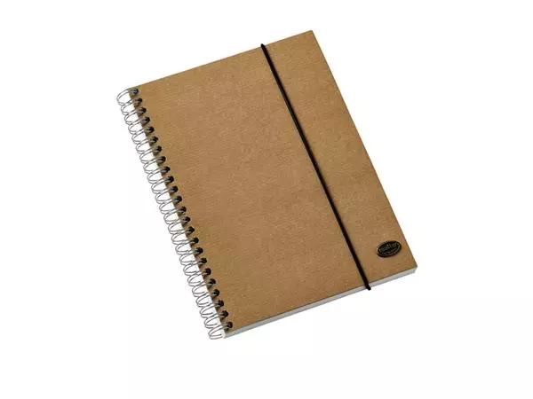 Een Notitieboek Multo Kraft Line A5 140blz spiraal lijn koop je bij EconOffice