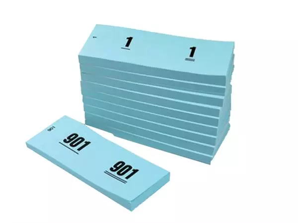 Een Nummerblok 42x105mm nummering 1-1000 blauw 10 st koop je bij EconOffice