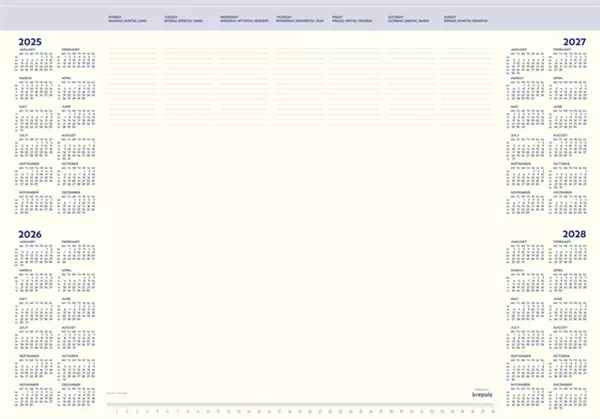 Een Onderlegblok 2025 Brepols Office Mate 7dagen/1pagina 41.2x59cm koop je bij Goedkope Kantoorbenodigdheden