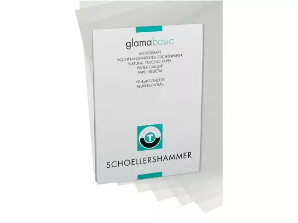 Een Ontwerpblok Schoellershammer A4 60-65gr transparant 50vel koop je bij Totaal Kantoor Goeree