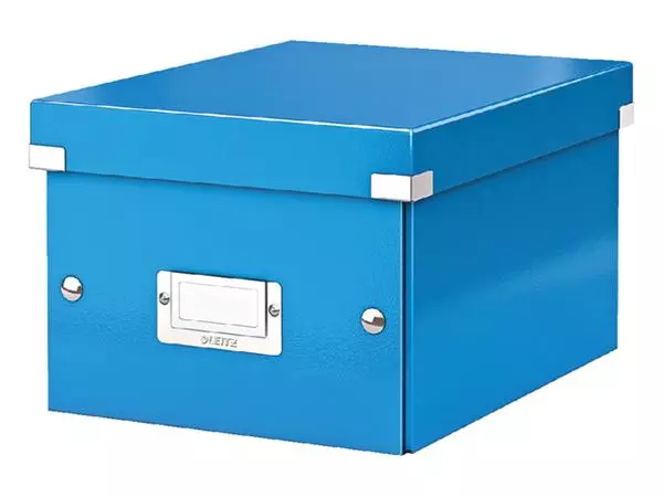 Een Opbergbox Leitz WOW Click & Store 200x148x250mm blauw koop je bij Goedkope Kantoorbenodigdheden