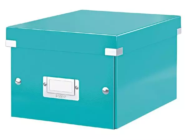 Een Opbergbox Leitz WOW Click & Store 200x148x250mm ijsblauw koop je bij Goedkope Kantoorbenodigdheden