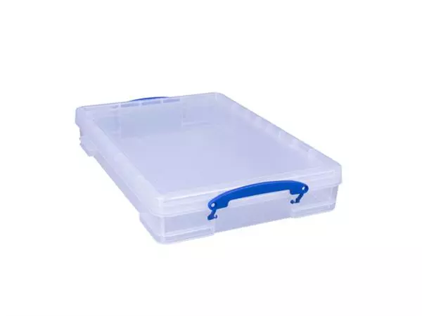 Een Opbergbox Really Useful 10 liter 520x340x85mm transparant wit koop je bij Totaal Kantoor Goeree
