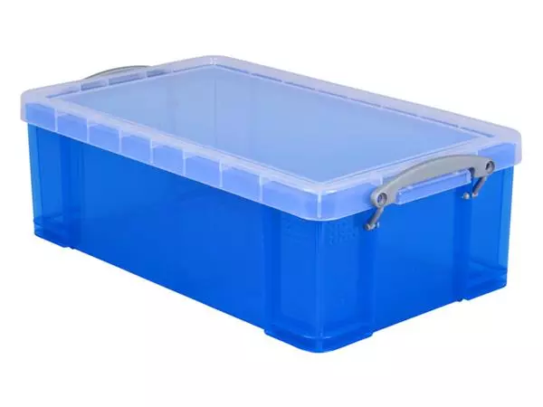 Een Opbergbox Really Useful 12 liter 465x270x150mm transparant blauw koop je bij MV Kantoortechniek B.V.