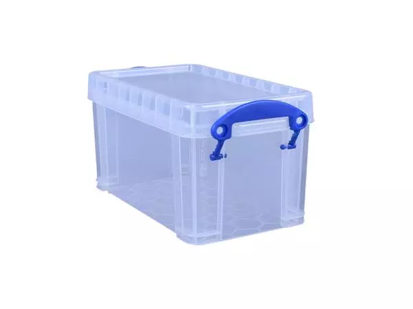 Een Opbergbox Really Useful 2.1 liter 240x130x125mm transparant wit koop je bij EconOffice
