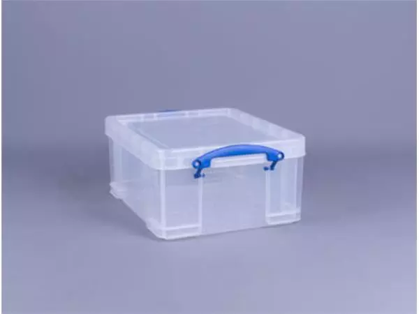 Een Opbergbox Really Useful 21 liter 450x350x200mm transparant wit koop je bij Van Leeuwen Boeken- en kantoorartikelen