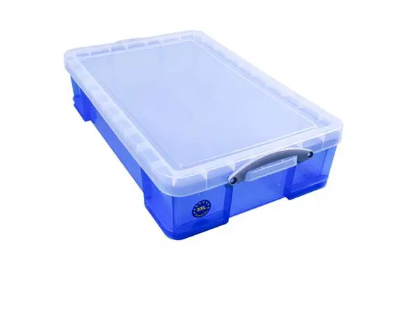Een Opbergbox Really Useful 33 liter 710x440x165mm transparant blauw koop je bij L&N Partners voor Partners B.V.