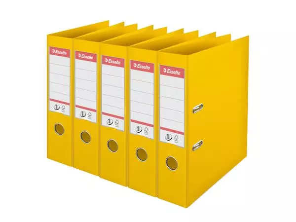 Een Ordner Esselte No 1 Power PP 75 mm geel koop je bij Van Leeuwen Boeken- en kantoorartikelen