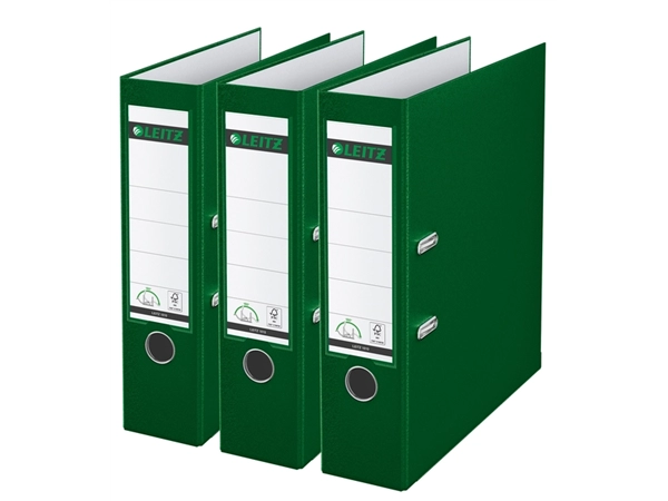 Een Ordner Leitz 180° 1010 A4 80 mm 3 stuks groen koop je bij MegaOffice