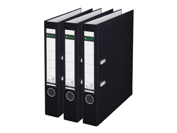 Een Ordner Leitz 180° 1015 A4 55 mm 3 stuks zwart koop je bij MegaOffice