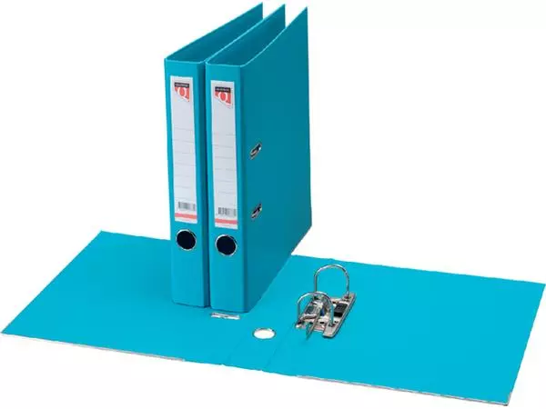 Een Ordner Quantore A4 50mm PP turquoise koop je bij Van Leeuwen Boeken- en kantoorartikelen