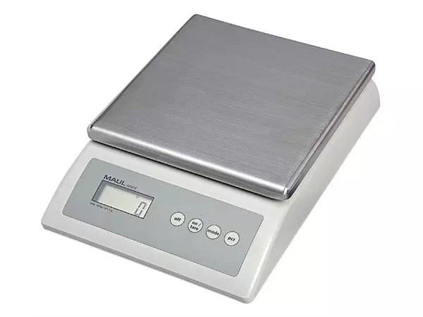 Een Pakketweger MAUL Count 10kg metalen plateau 17x17.5cm 220V + batterij grijs koop je bij KantoorProfi België BV
