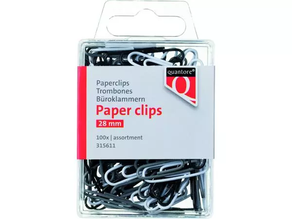 Een Paperclip Quantore blister 28mm assorti koop je bij EconOffice