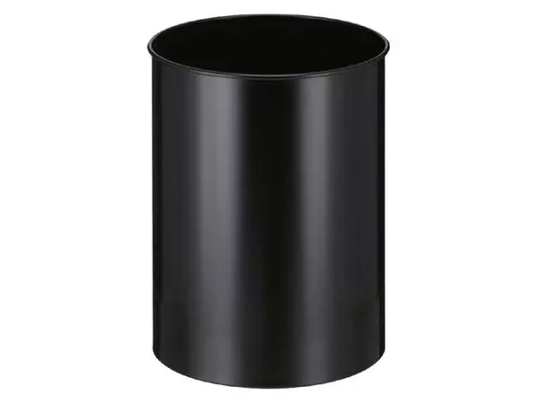 Een Papierbak Vepabins rond Ø33.5cm 30 liter zwart koop je bij Van Leeuwen Boeken- en kantoorartikelen