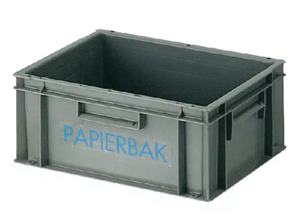 Een Papierverzamelbak kunststof 40x30x17.5cm grijs koop je bij KantoorProfi België BV