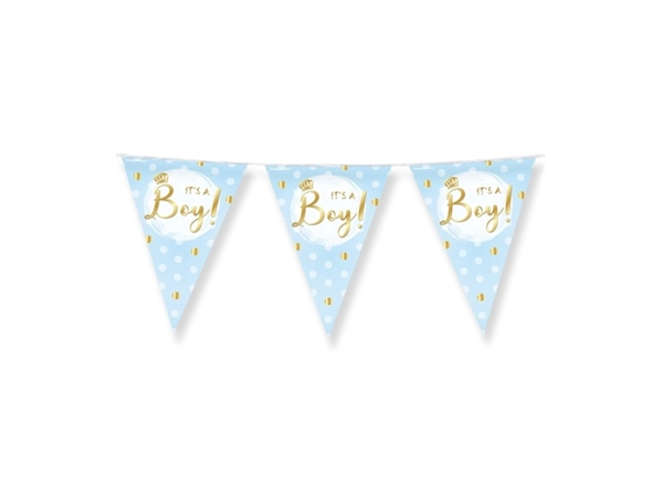 Een Party Flags foil It's a boy! koop je bij Van Hoye Kantoor BV