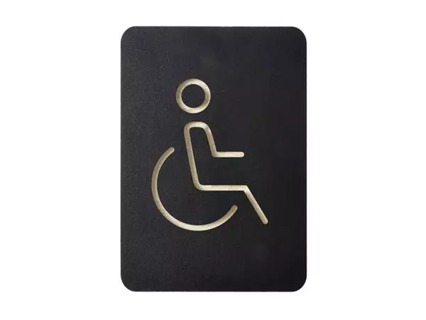 Een Pictogram Europel rolstoel zwart koop je bij Van Leeuwen Boeken- en kantoorartikelen